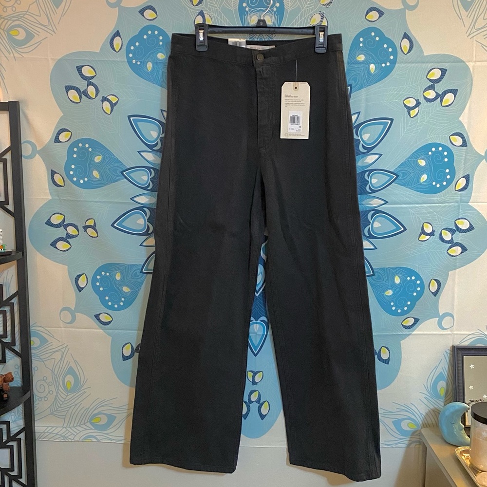 Black ribcage wide leg Levi’s cottonized hemp jeans